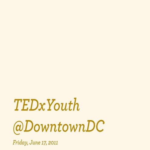 TEDxYouth@DowntownDC
