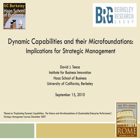 Teece dynamic capabilities-routines-versus_entrepreneurial_action_ppt