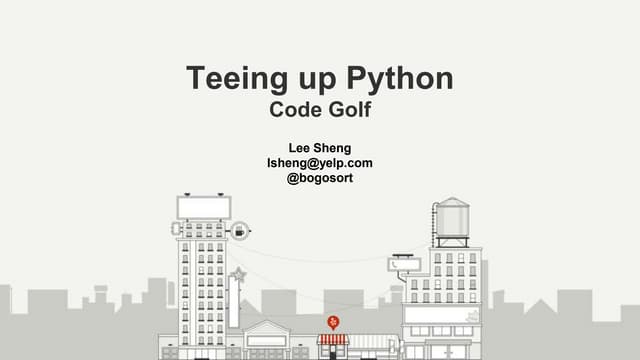 Teeing Up Python - Code Golf
