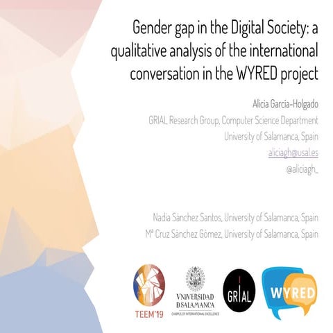Gender gap in the Digital Society: a qualitative analysis of the internationa...