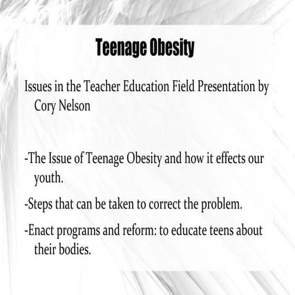 Childhood obesity - Short presentation | PPTX