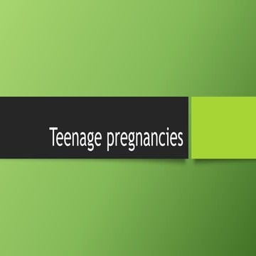 Teenage pregnancy slideshare