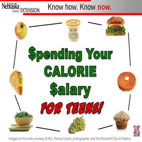 Spending Your Calorie Salary for Teens