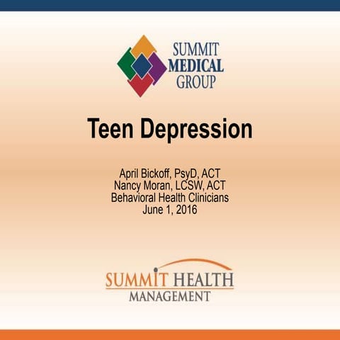 Teen Depression: A Common, Treatable Condition