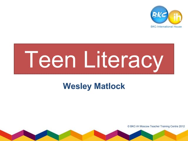 Teen literacy