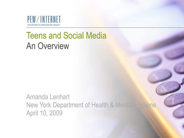 Teens and Social Media: An Overview