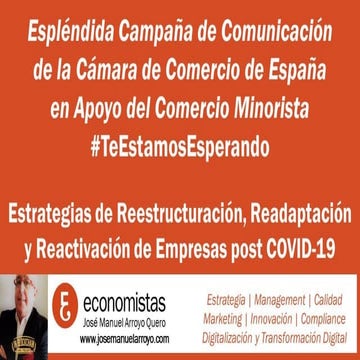 #TeEstamosEsperando, el apoyo al Comercio por parte de la Cámara de Comercio de España