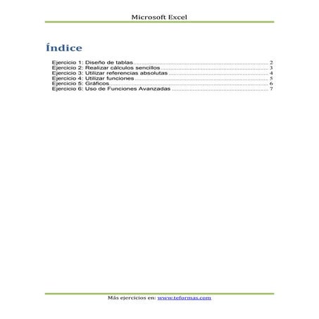 Teformas Ejercicios Prácticos Excel