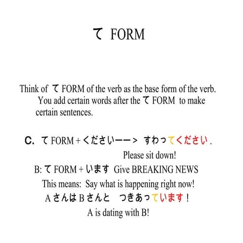 Te Form Pp 97 Version | PPT