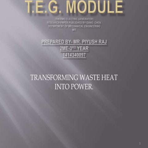 TEG MODULE