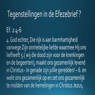 Tegenstellingen in de efezebrief