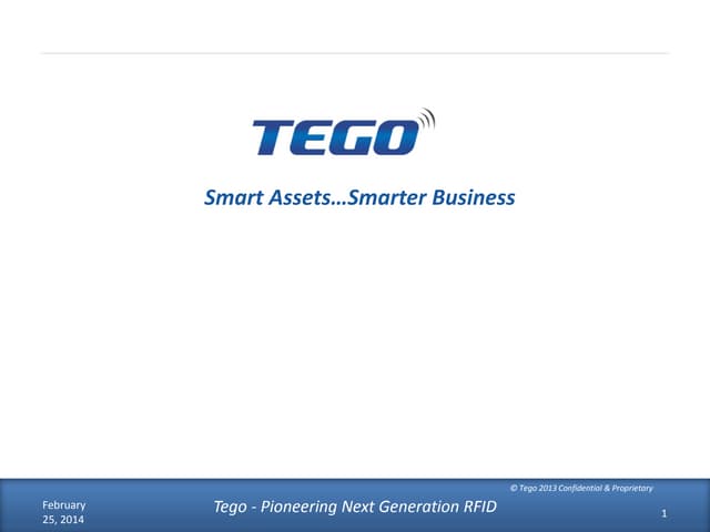 TEGO Offering Smart Asset Solutions