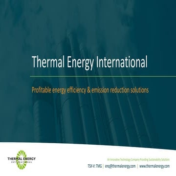 Thermal Energy Corporate Presentation - November 2020 
