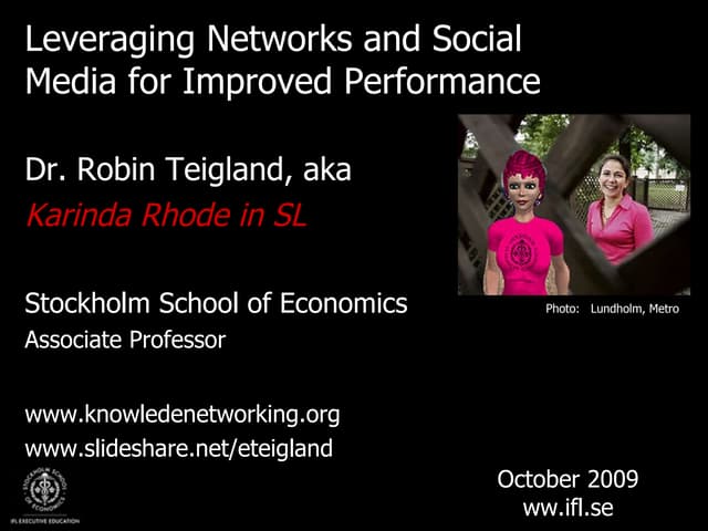 Social Media Teigland Nov09