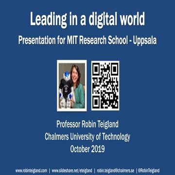Leading in a digital world for MIT Research School Comfer