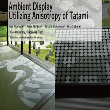 Ambient Display Utilizing Anisotropy of Tatami