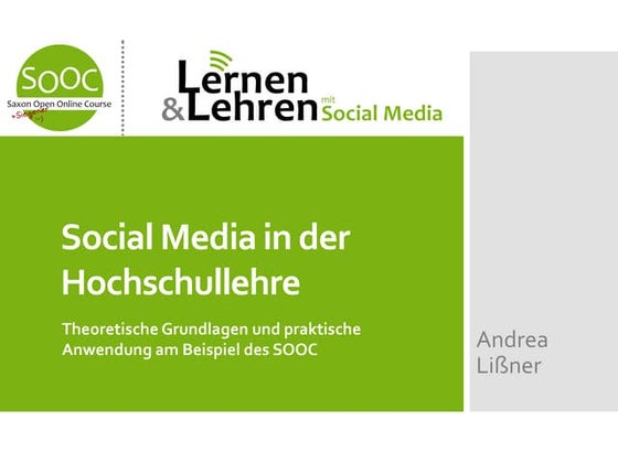 Social Media in der Hochschullehre: Blogs, Wikis, Twitter, cMOOCs