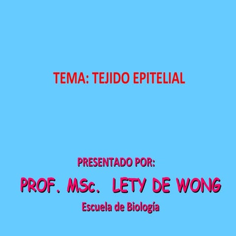 Tejido Epitelial | PPT