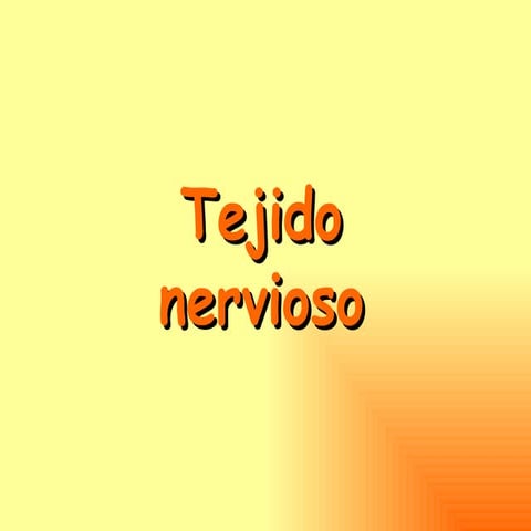Tejido nervioso