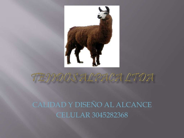 Tejidos alpaca ltda por elsa julia montoya arce