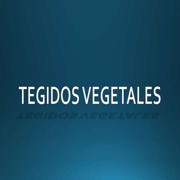 Tejidos vegetales