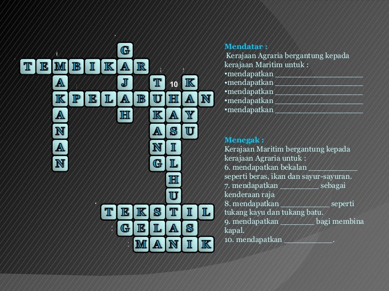 Jawapan Game Silang Kata Malaysia – Buku Teks