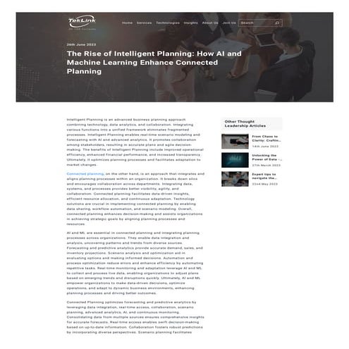 The Rise of Intelligent Planning: How AI and Machine Learning Enhance Connect...