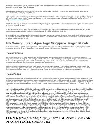 daftar togel sgp th 2018