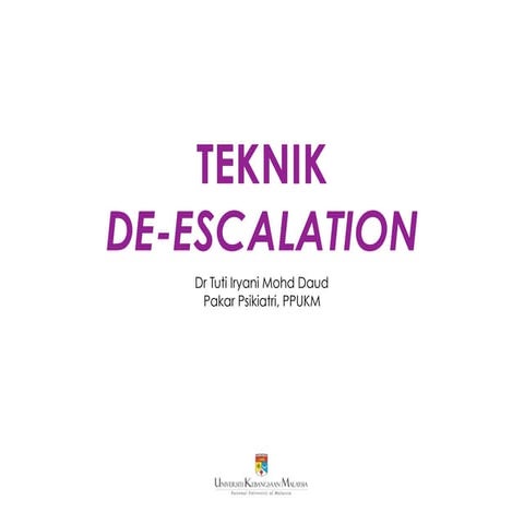 Teknik de-escalation (versi staff sokongan)