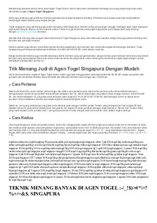bandar judi togel resmi