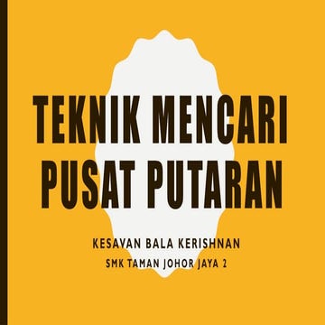 Teknik Mencari Pusat Putaran dalam Transformasi Geometri | PPSX