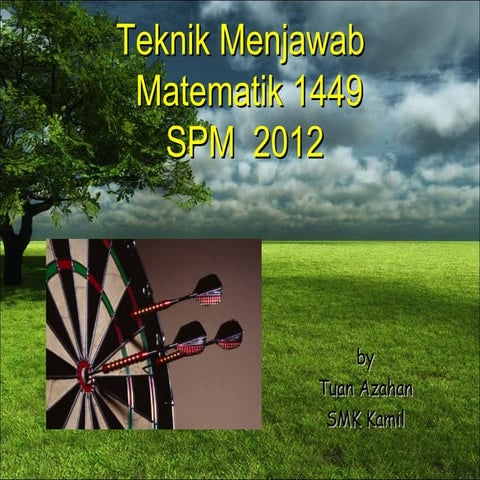 Teknik menjawab math spm