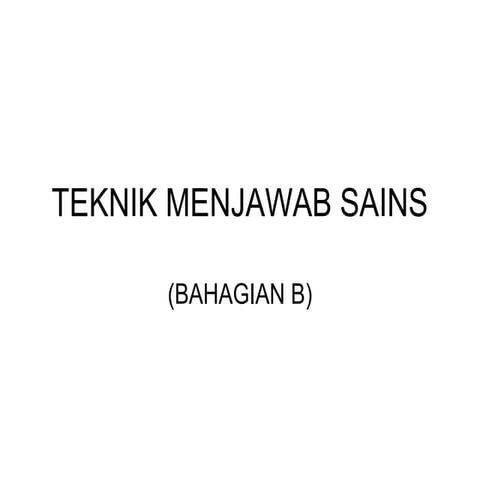 Teknik menjawab sains