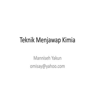 Teknik Menjawap Kimia