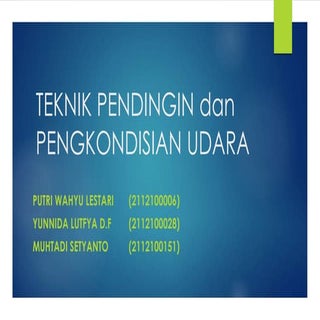 Teknik Pendingin dan Pengkondisian ...