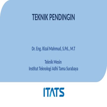 PPt materi kuliah teknik pendingin pertemuan ke 5