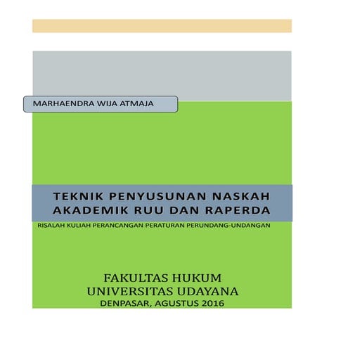 Teknik penyusunan naskah akademik