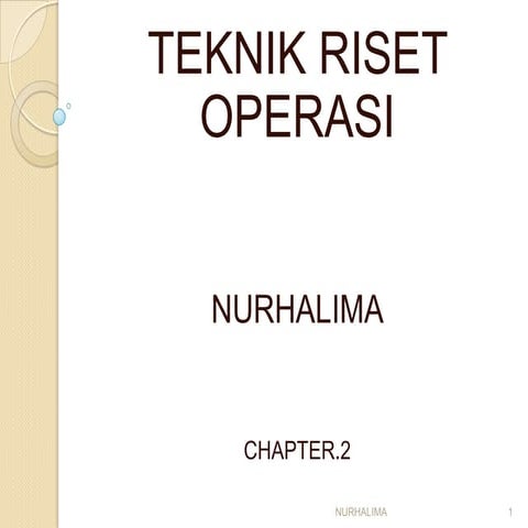 Teknik riset operasi ppt.2