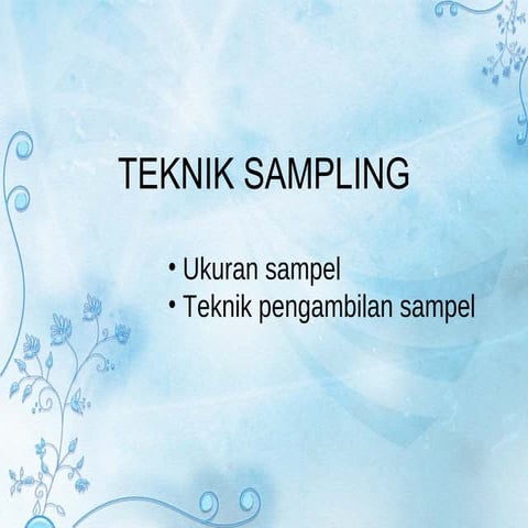 Teknik sampling | PPT