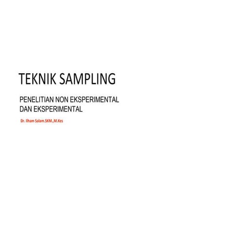 teknik Sampling - Stratifikasi Sampling.ppt
