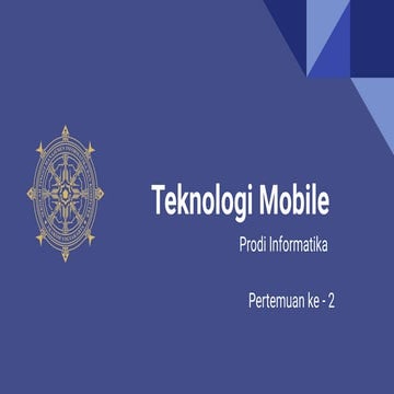 Pemrograman Aplikasi Mobile - 2 Pengantar Teknologi Mobile | PDF