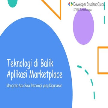 Teknologi di balik aplikasi marketplace