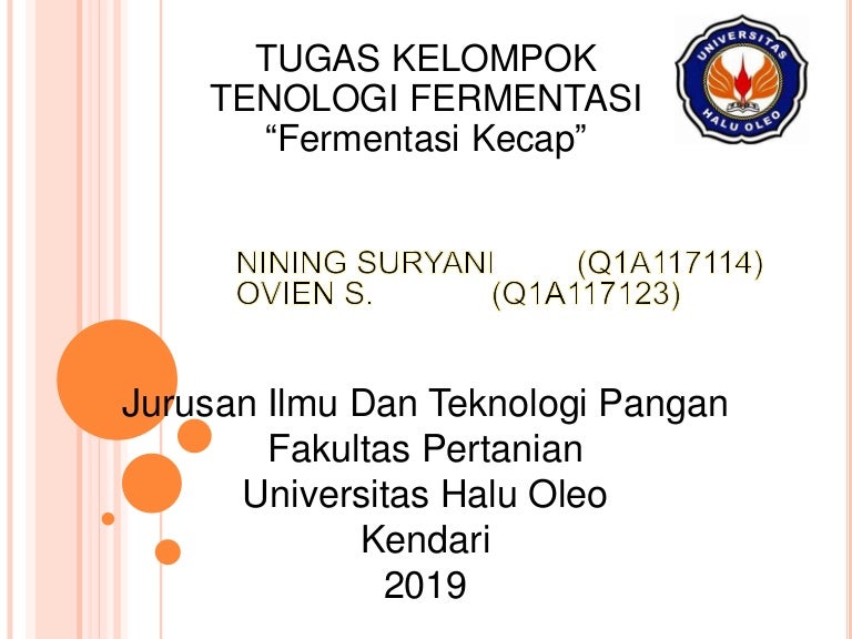 Teknologi Fermentasi Kecap