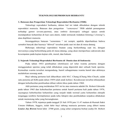 Teknologi Reproduksi Berbantu