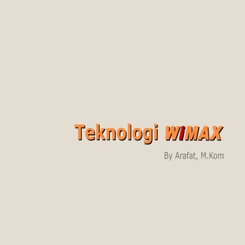 Teknologi wi max
