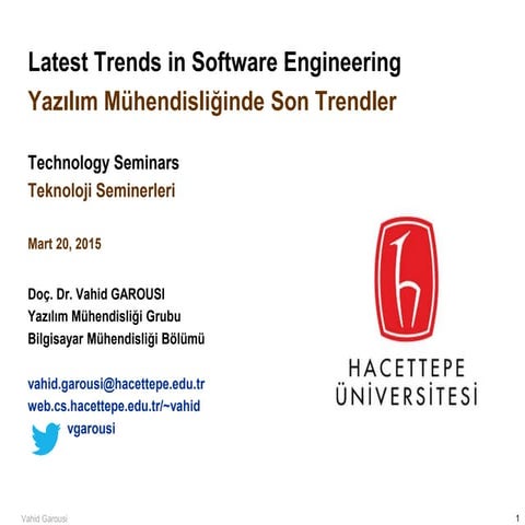 In English: Latest Trends in Software Engineering (Yazılım Mühendisliğinde S...