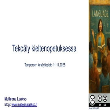 Tekoäly kieltenopetuksessa -luento 11.11.25