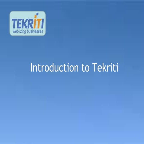 Tekriti software - Company Presentation & Portfolio