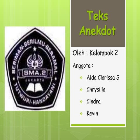 Pembahasan contoh Teks anekdot | PPTX