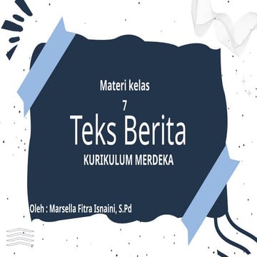 Materi Teks Berita untuk siswa kelas VII